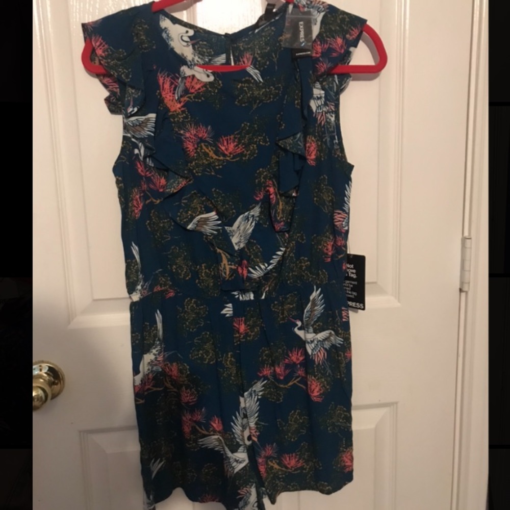 Vibrant Blue Swan Romper | Express